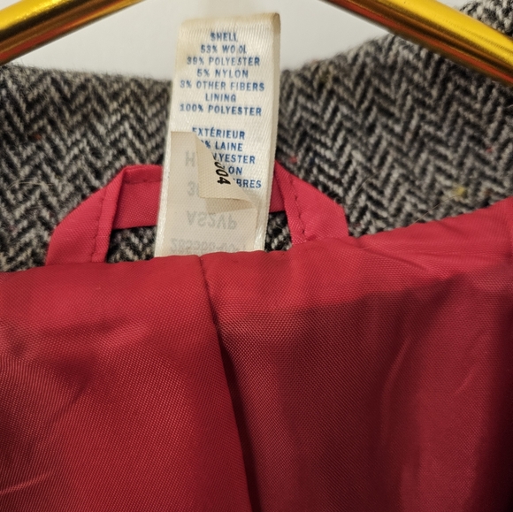 NWOT - Old Navy Wool Blend Black Herringbone Blazer - Size XXL - Picture 2 of 7